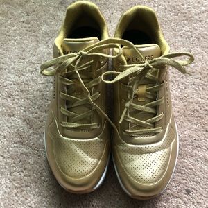Skechers gold sneakers